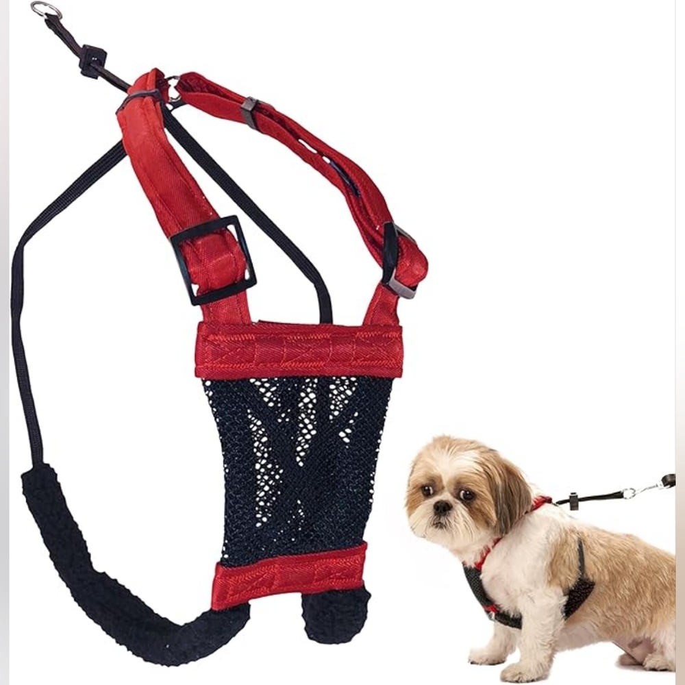 Sporn No Pull Dog Harness for Extra Small Petite-Sized Dogs - Red Mesh